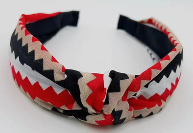 Red & Black Zigzag Headband