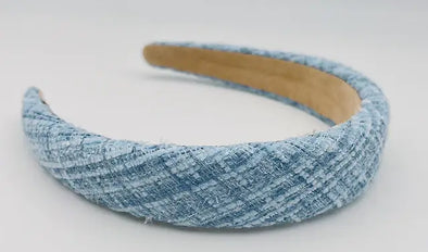 Blue Boucle Patterned Headband