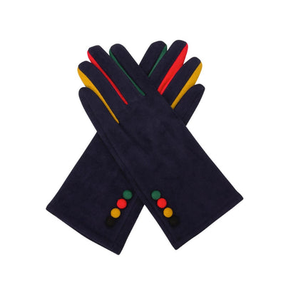 Multi 4 Button Gloves - Navy