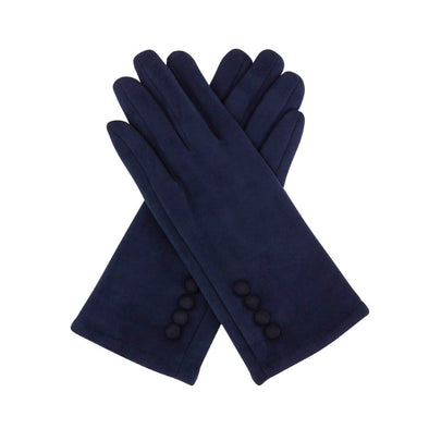 Plain 4 Button Gloves - Navy
